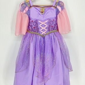 Disney Dress Girls Size 7/8 Rapunzel Tangled Dress-up Costume Theatre Play Gown